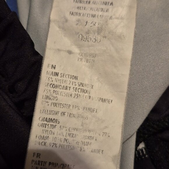 Louis Garneau men's size Medium black & yellow cycling shorts, marks on leg GUC - Picture 6 of 8